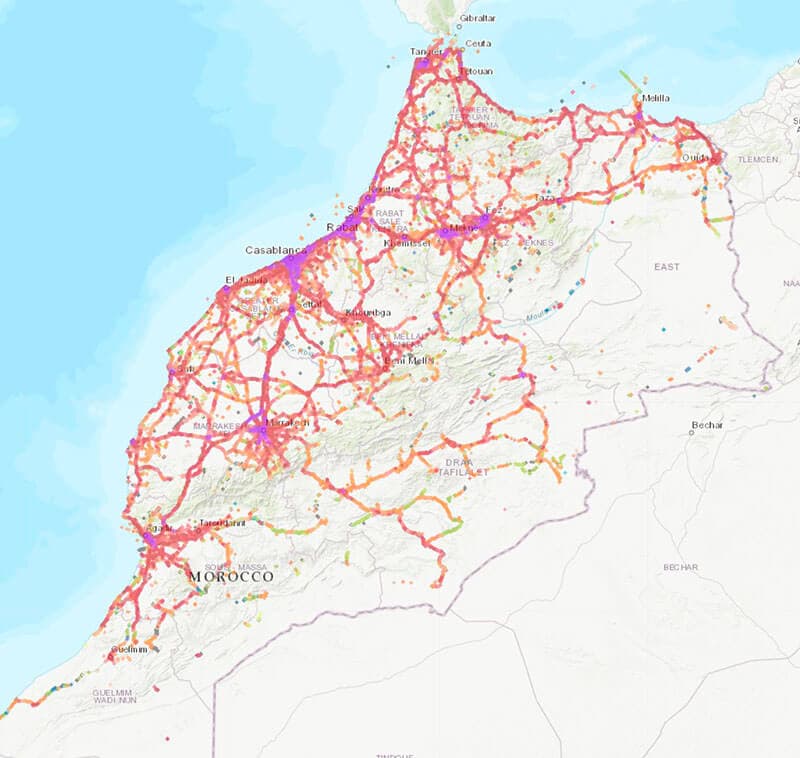Couverture eSIM dans tout le Maroc