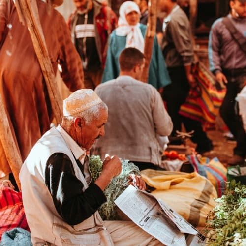 Couverture dans les rues de Marrakech